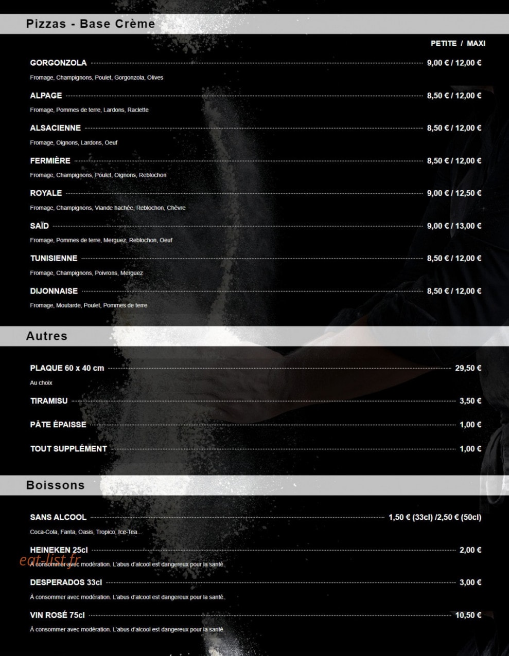 Marnaz Pizza — carte page 2