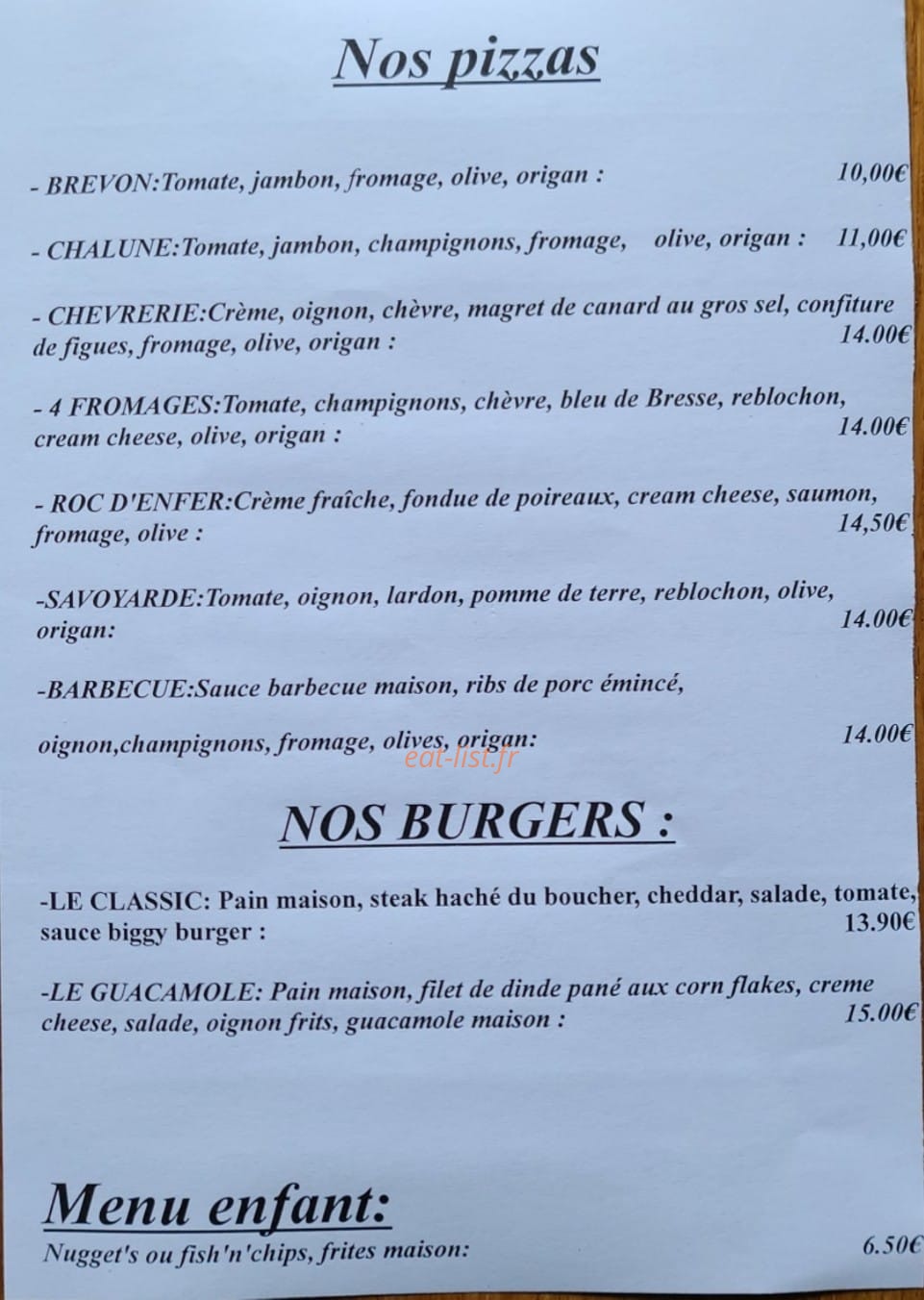 La Tête Au Moine — carte page 1