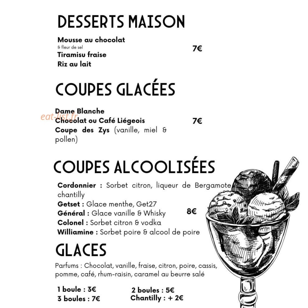 Le Petit Cordonnier — carte page 3
