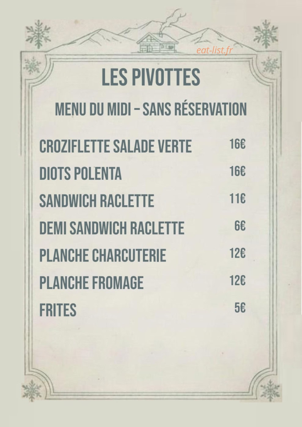 Les Pivottes — carte page 1