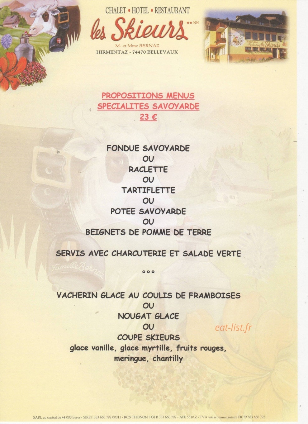 Les Skieurs — carte page 1