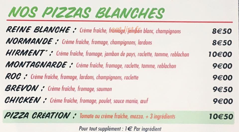 Pizz'Alpes — carte page 2
