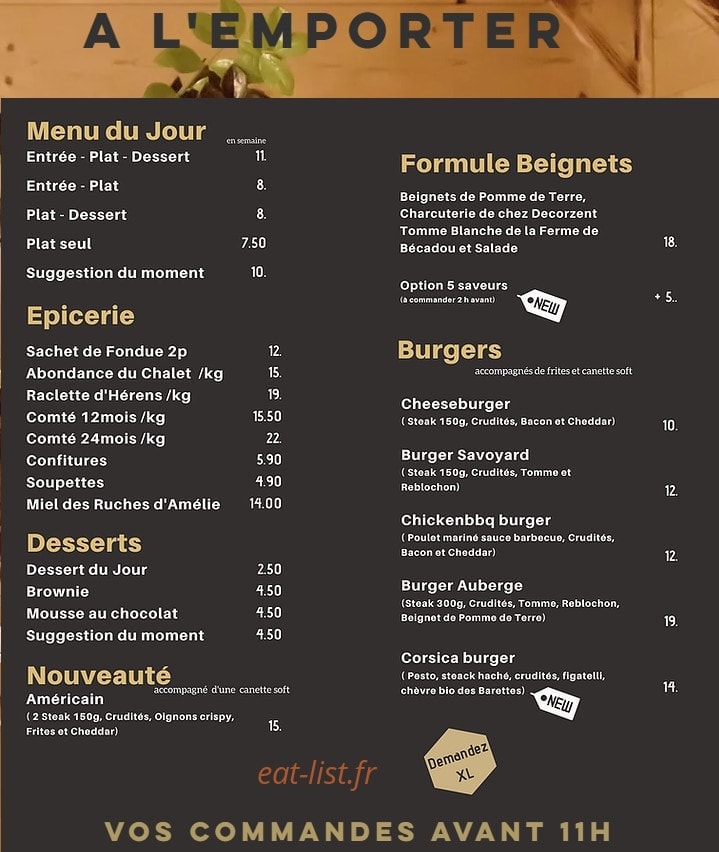 L'Auberge de Mégevette — carte page 4