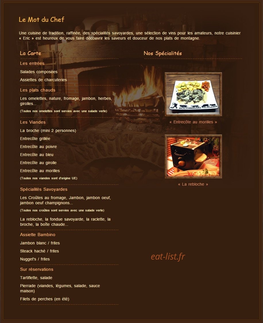 Le Vieux Mazot — carte page 1