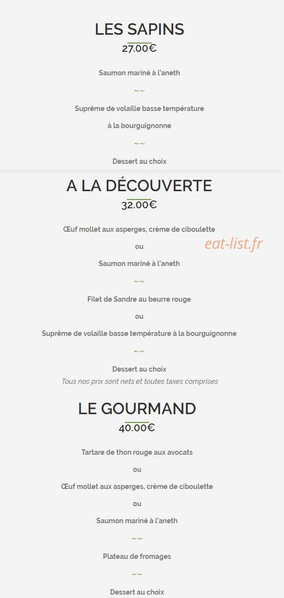 Les Sapins — carte page 1