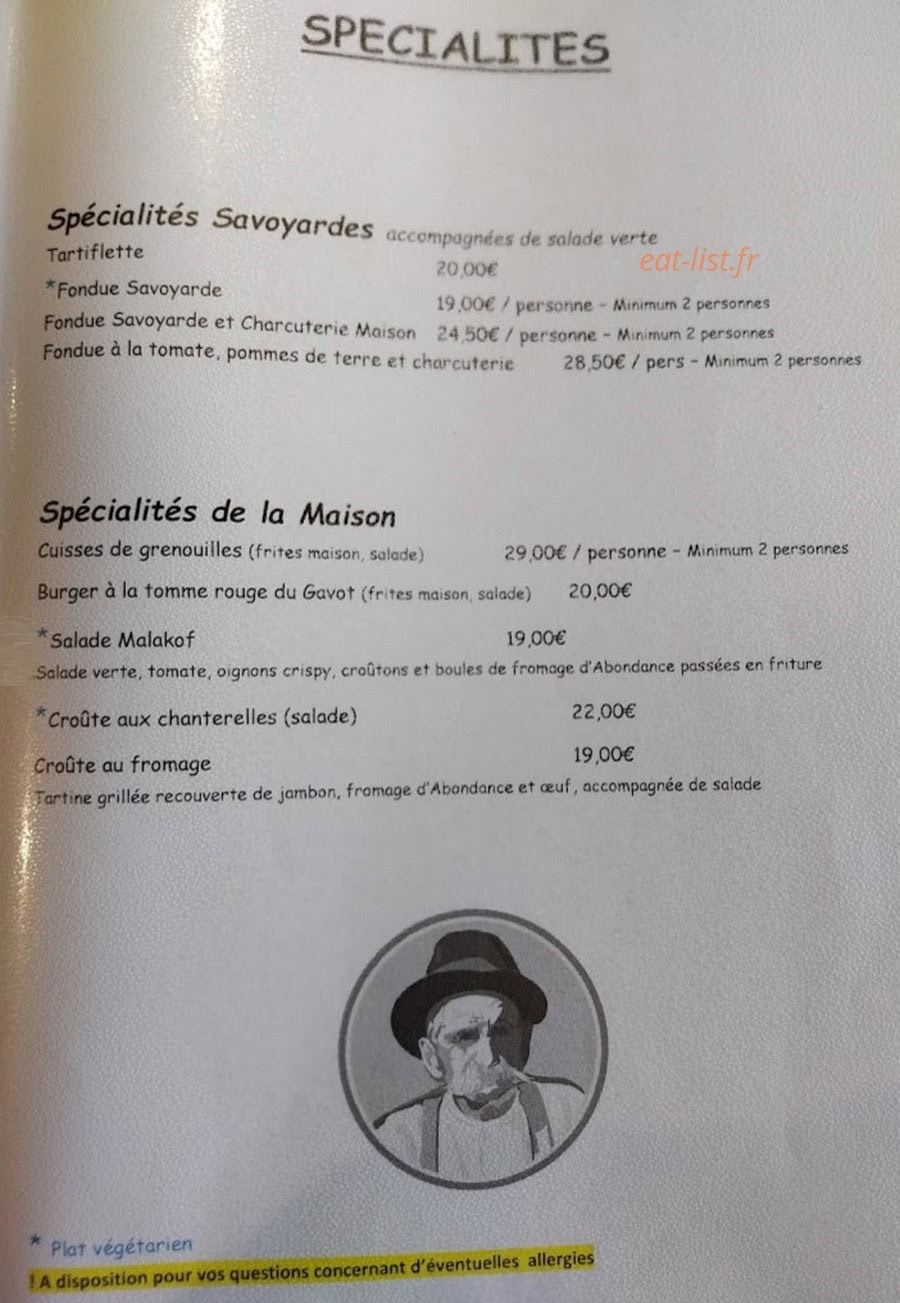 Chez Antoine — carte page 2