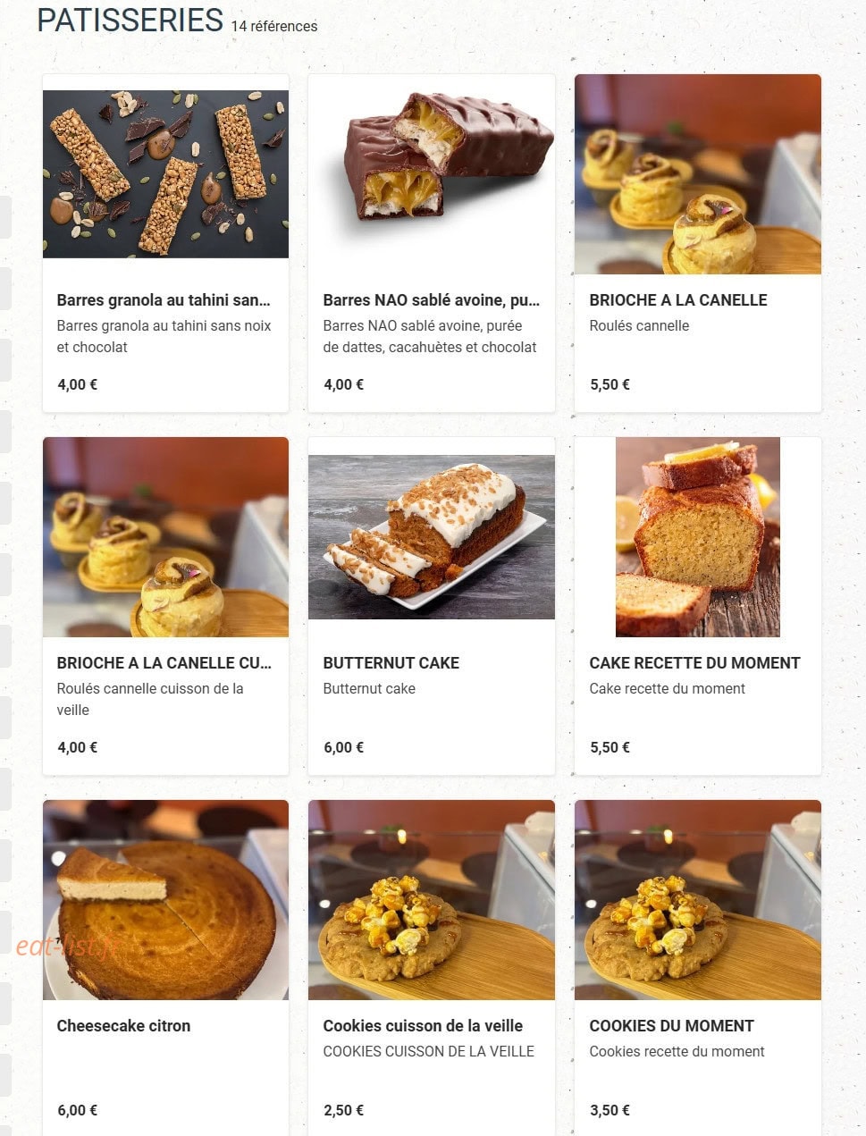 Eat — carte page 8
