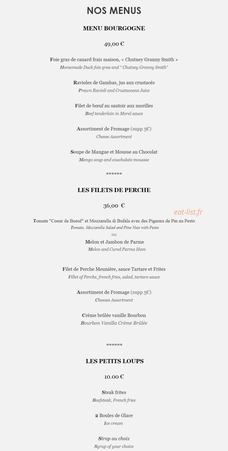 Hotel le Bourgogne — carte page 3