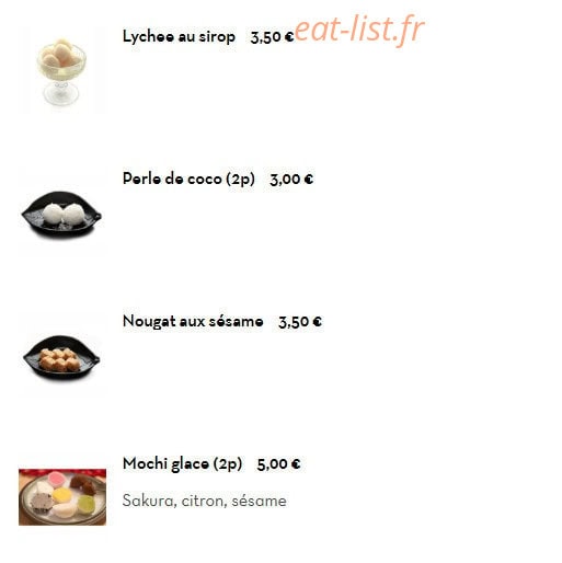 Koko Sushi — carte page 34