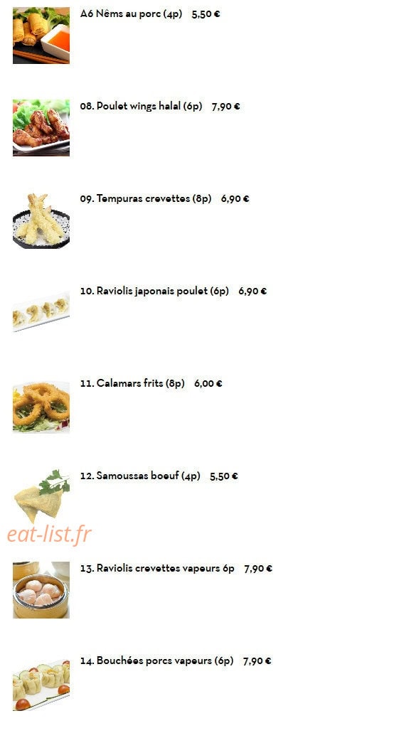 Koko Sushi — carte page 3