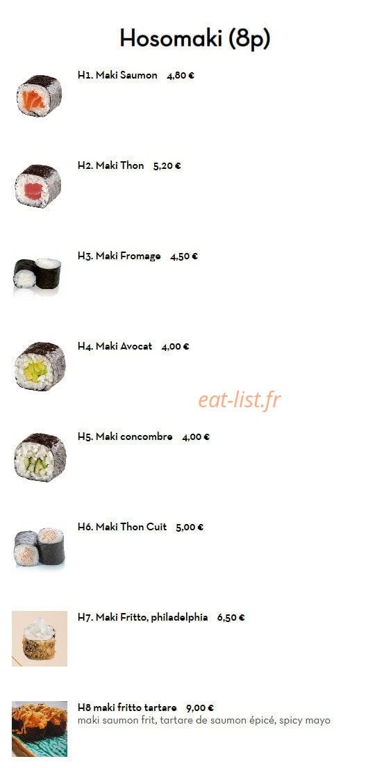 Koko Sushi — carte page 11