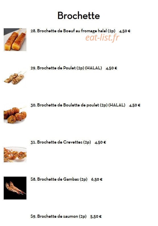 Koko Sushi — carte page 20