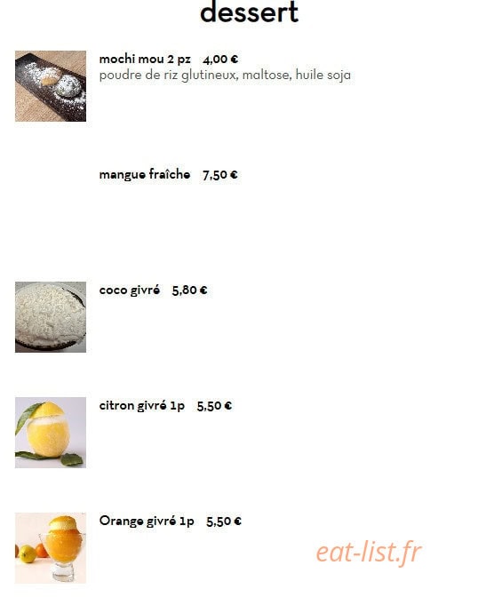 Koko Sushi — carte page 33