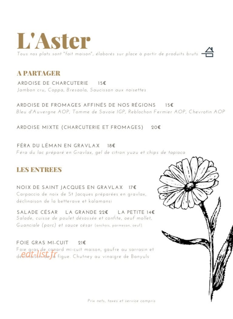 L'Aster — carte page 1