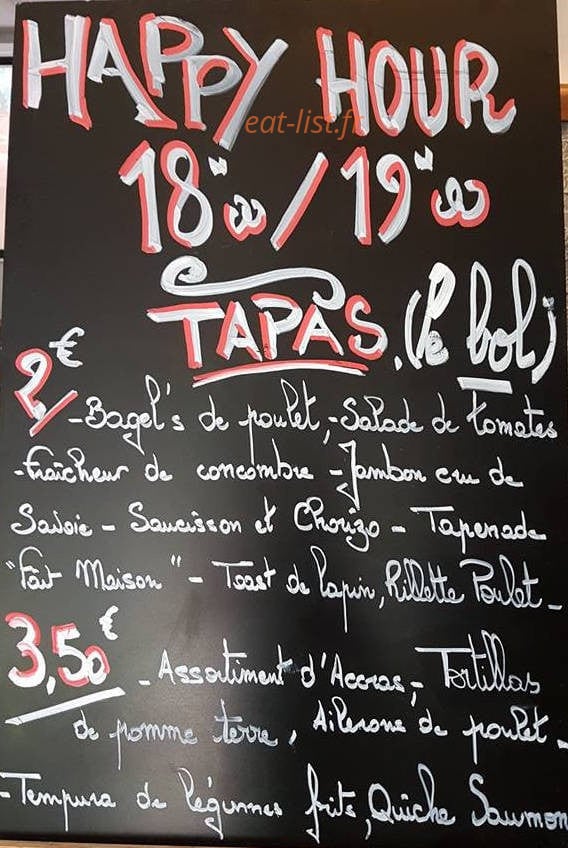 L'Optimist Carte Restaurant — carte page 1
