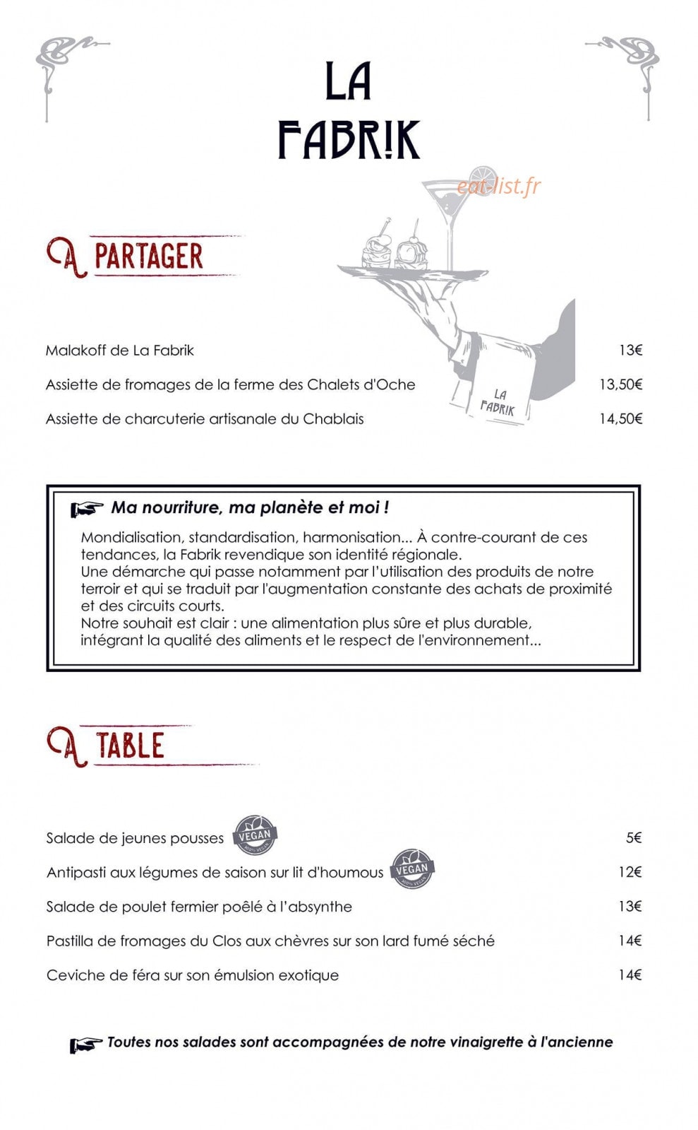La Fabrik — carte page 1