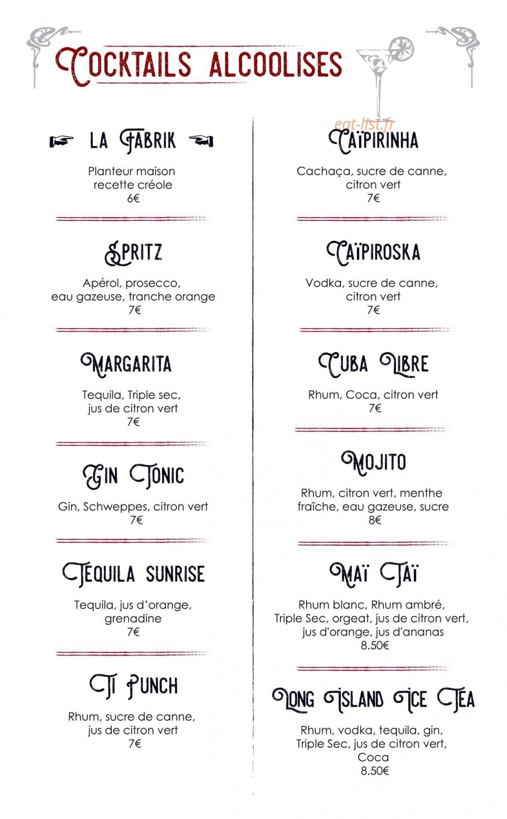 La Fabrik — carte page 7