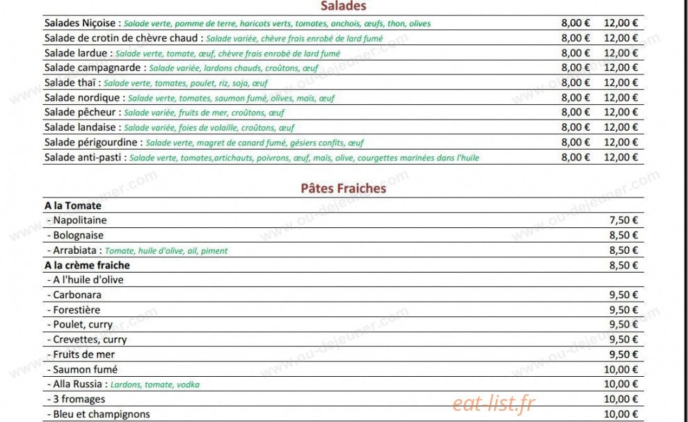 La Pizza — carte page 2