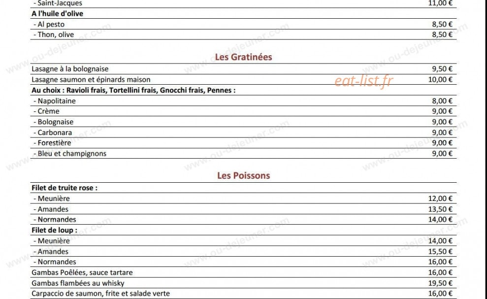 La Pizza — carte page 3