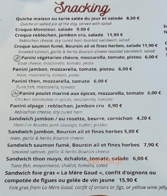 Les Délices du Chablais — carte page 3