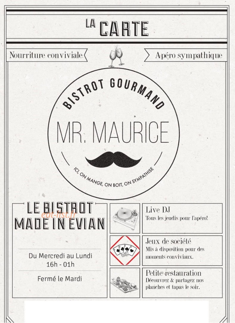 Mr Maurice — carte page 1