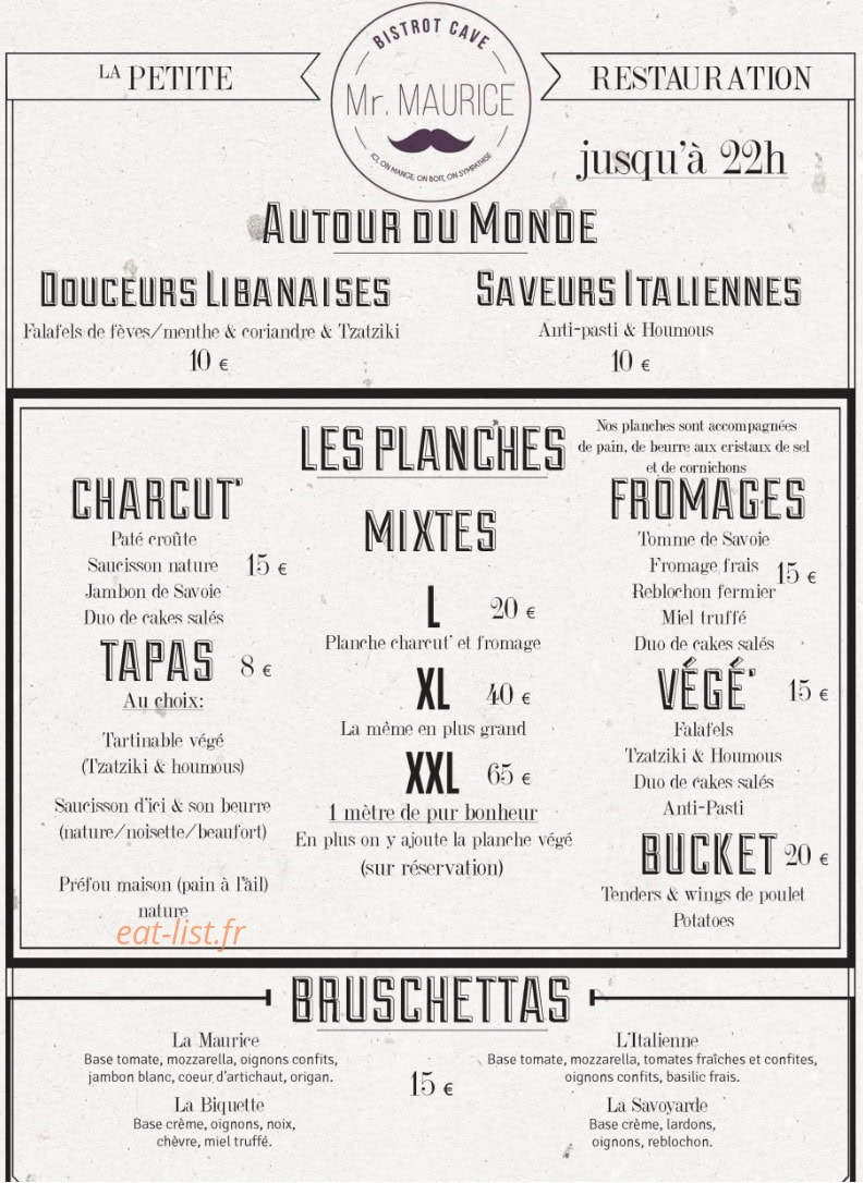 Mr Maurice — carte page 2