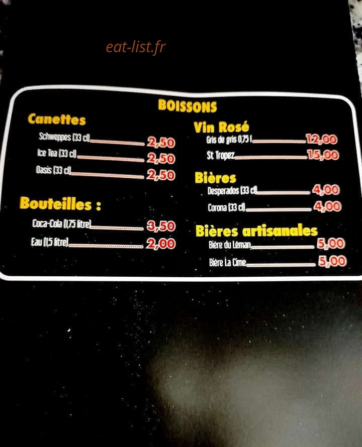 Isa Pizzas — carte page 4