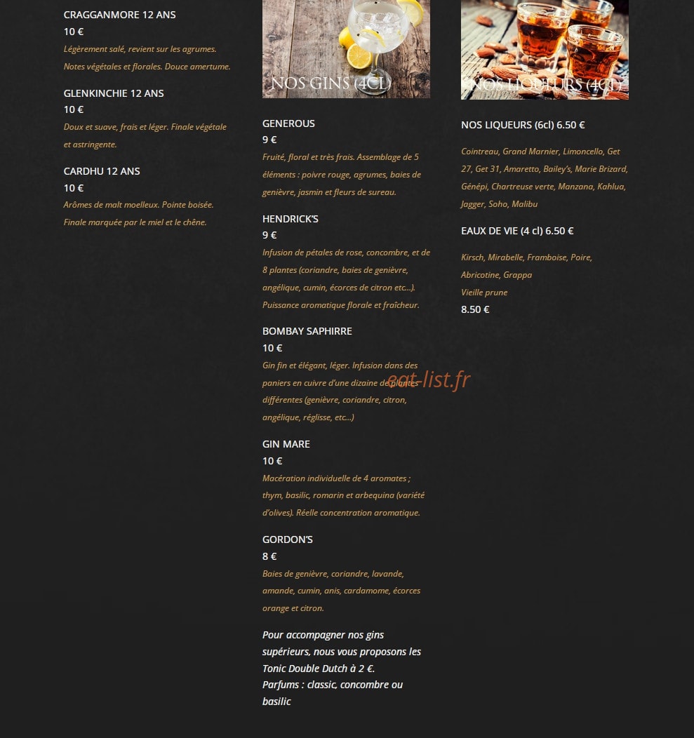 Tibetan Café — carte page 13