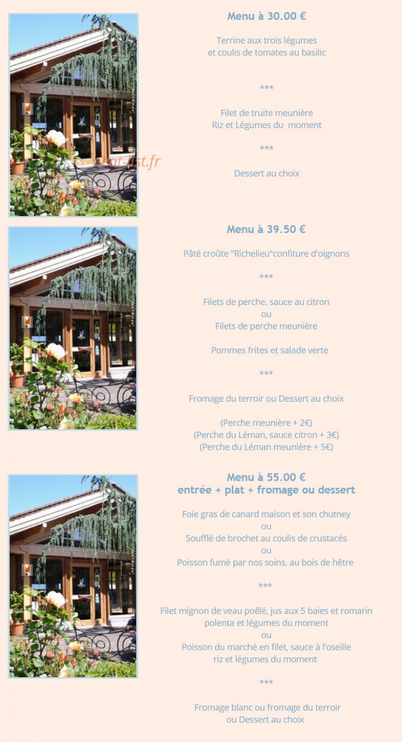 Auberge du Bacouni — carte page 3