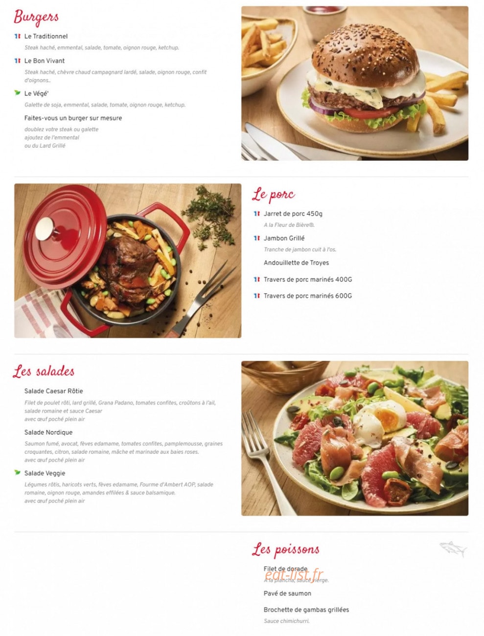Courtepaille — carte page 2