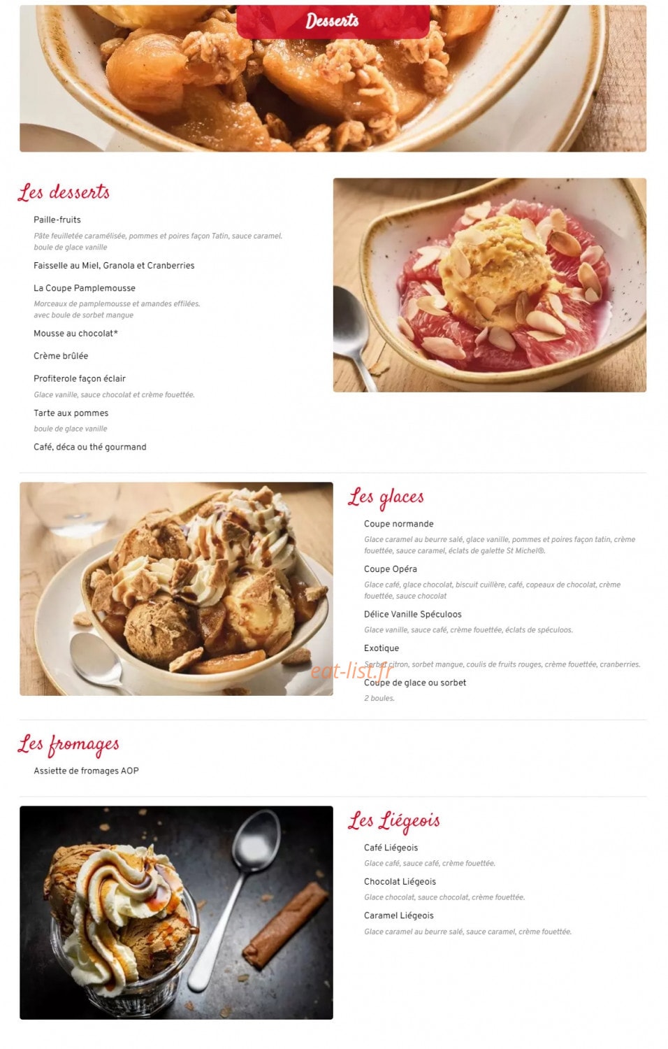 Courtepaille — carte page 3