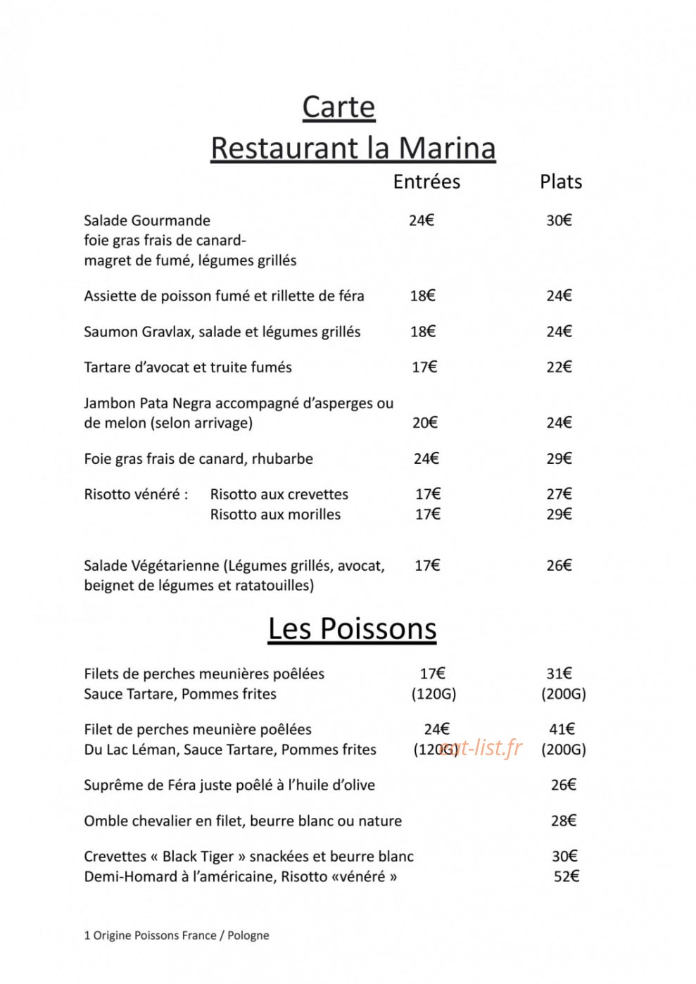 La Marina — carte page 1