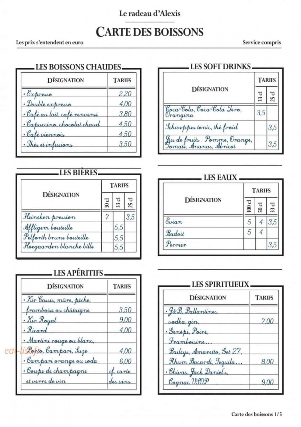 Le Radeau d'Alexis — carte page 7