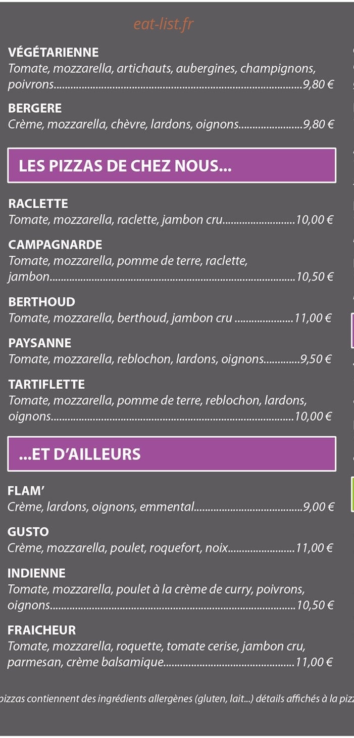 My Pizza — carte page 2