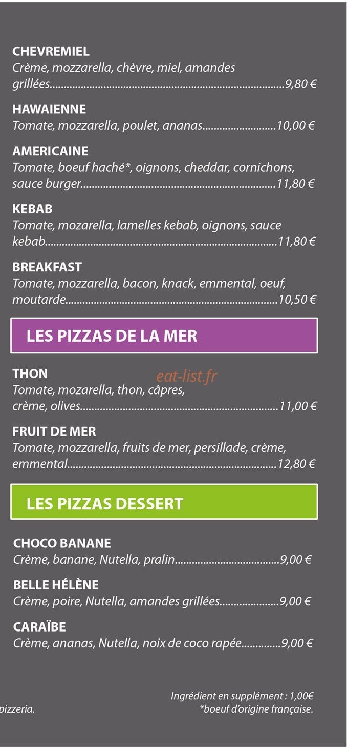 My Pizza — carte page 3