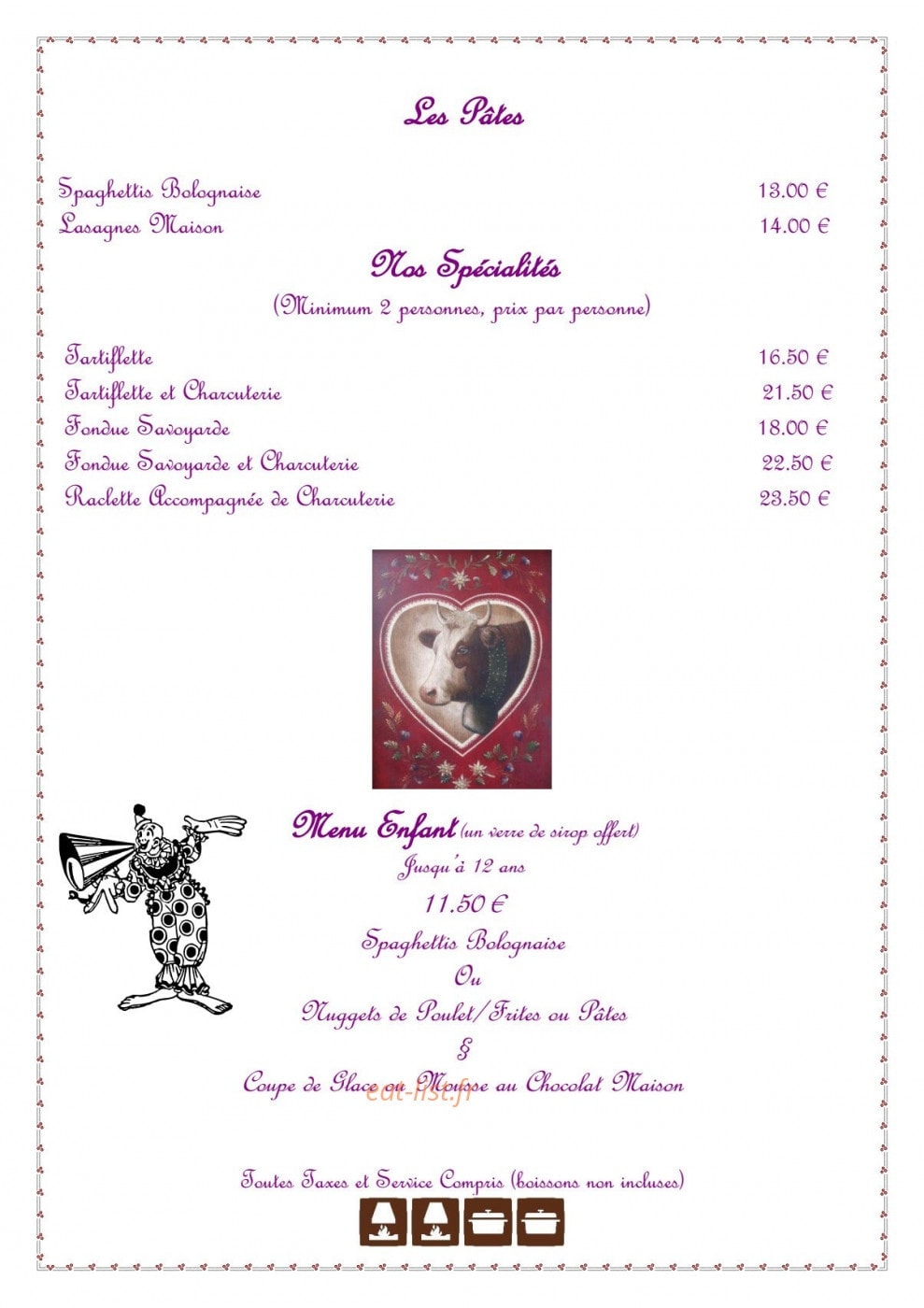 Le Bellevue — carte page 2