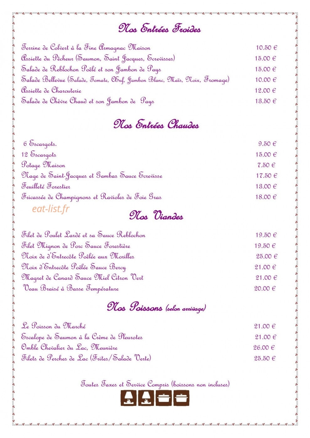 Le Bellevue — carte page 1