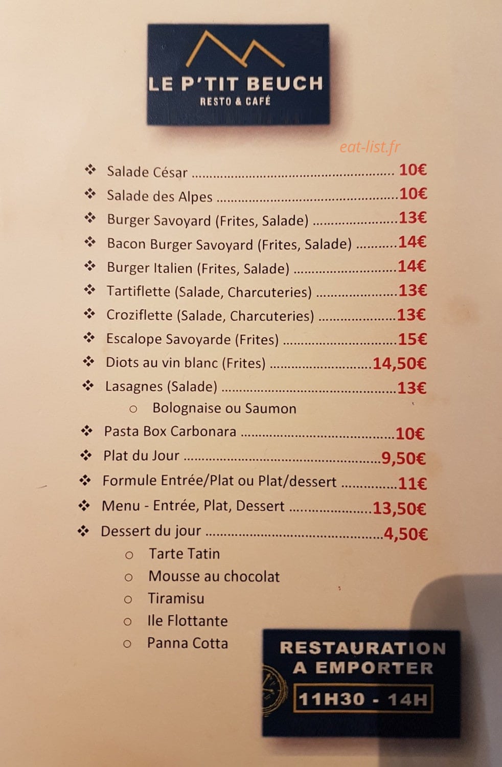 Le p'tit Beuchon — carte page 1