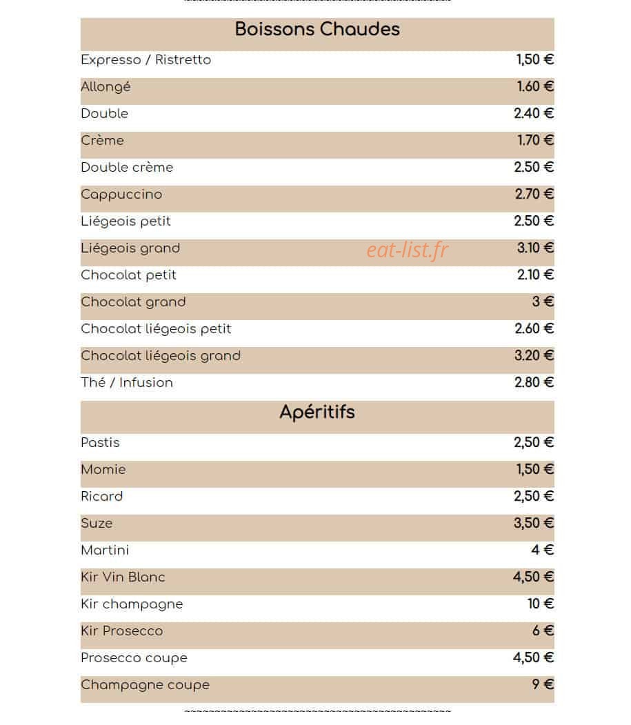 Auberge la Goutte d'Or — carte page 4