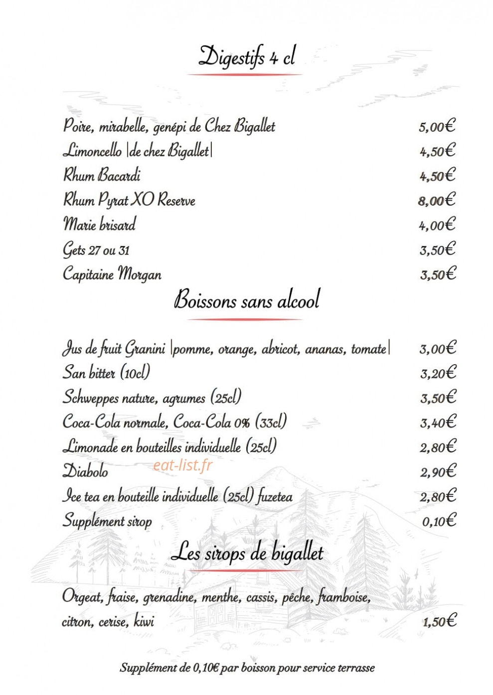Chez Mano — carte page 8