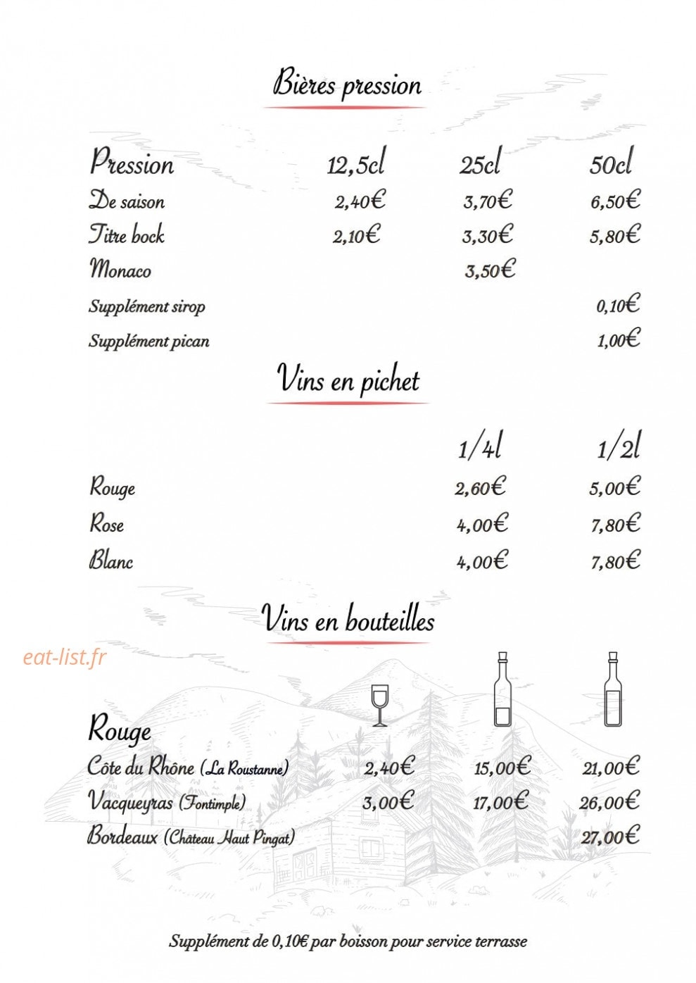 Chez Mano — carte page 6