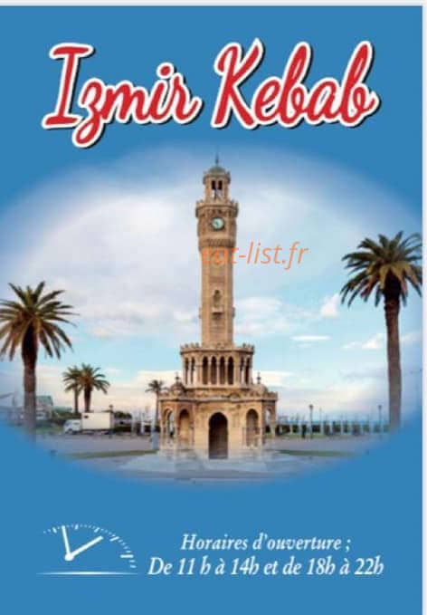 Izmir kebap — carte page 1