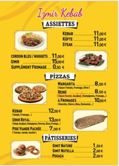 Izmir kebap — carte page 3