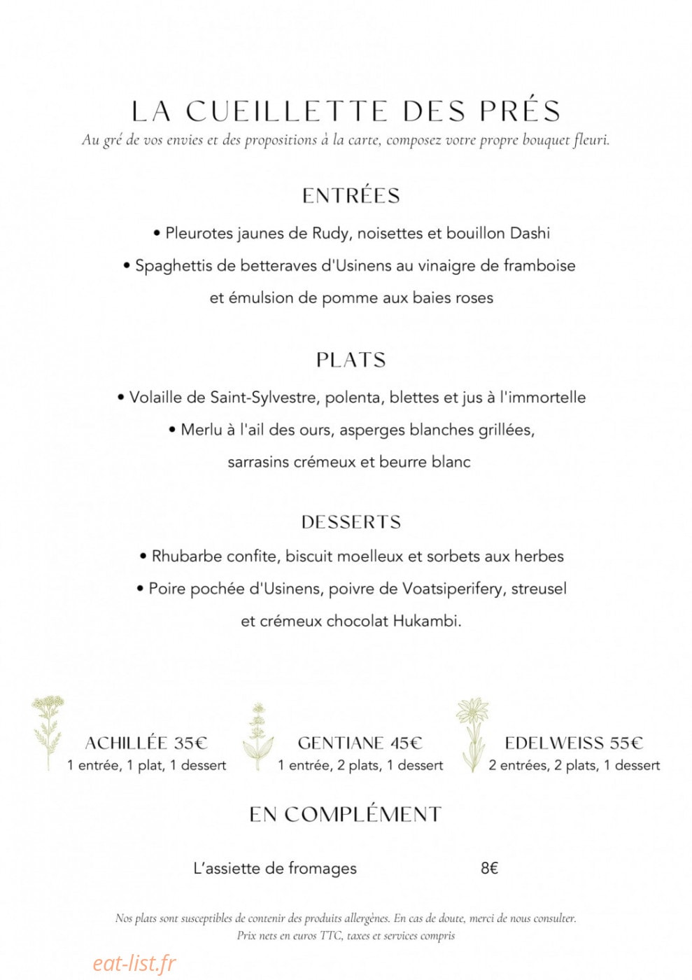 Le Bourgeon — carte page 2