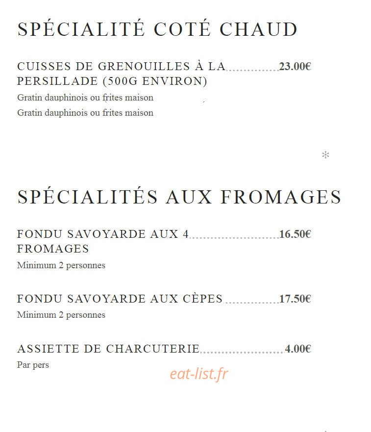 L'auberge du clocher — carte page 4