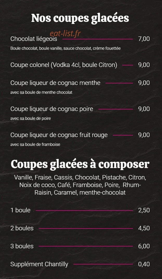 JM'S Bar — carte page 7