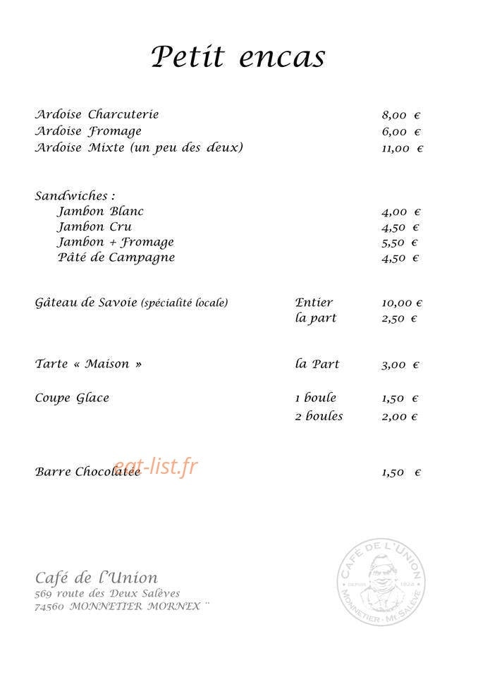 Café de l'Union — carte page 2