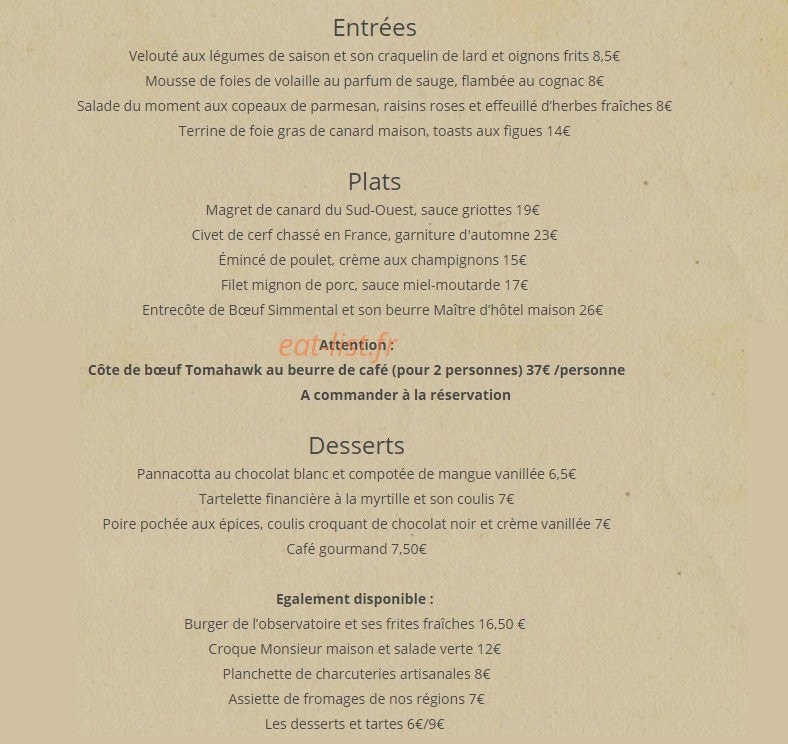 L'observatoire — carte page 1