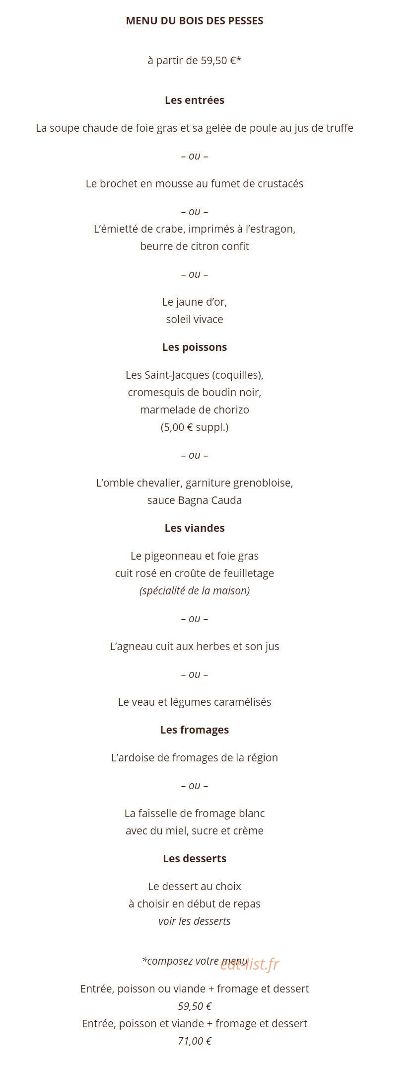 L'auberge de Groisy — carte page 5