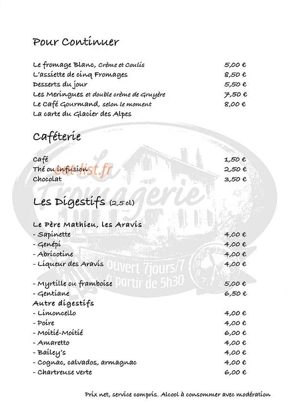 La Fromagerie — carte page 5
